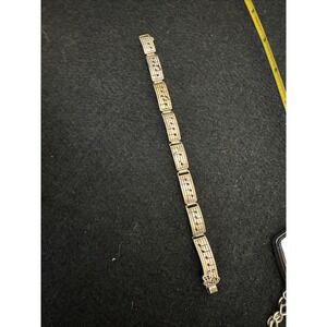 925 Sterling Silver Music Notes Beethoven's "Ode to Joy" Link Bracelet 6.5"